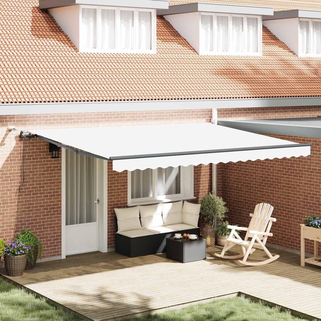 Maison Exclusive - Markisenstoff mit Weiß 450 x 300 cm Polyester