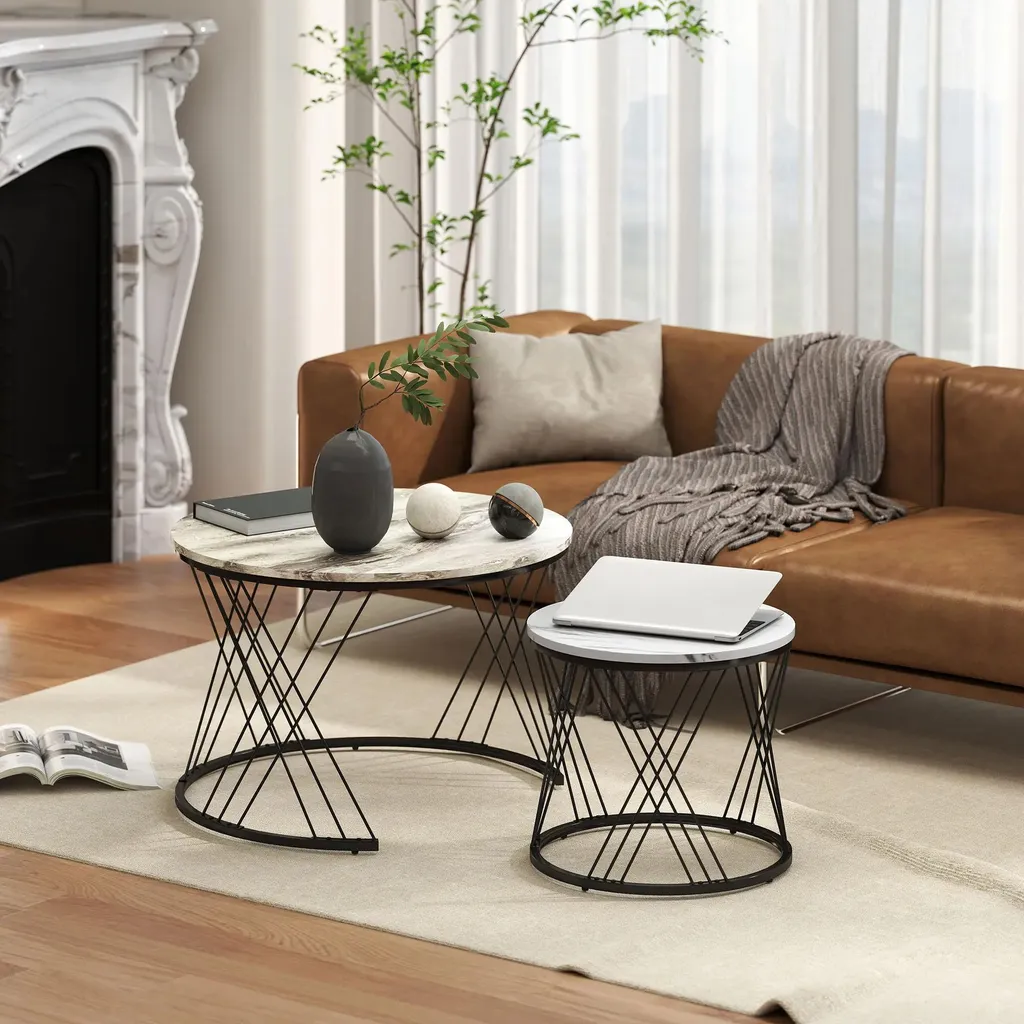 Tables basses gigognes de salon pour optimiser les petits espaces - 10