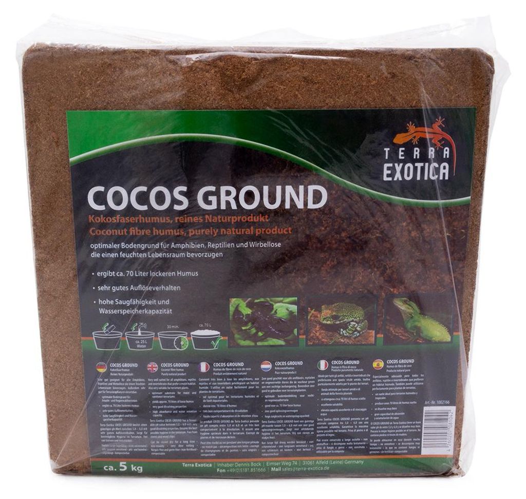 Cocos Ground ca. 4 kg – Kokoshumus Bodengrund für Terrarien & Pflanzen