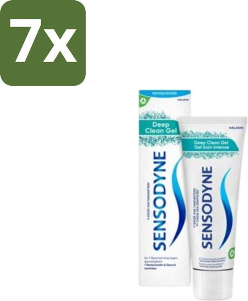 Sensodyne entfernt wird. Tandpasta Deep Clean Gel 75 ml in Bulkverpackung, 7 Stücke.