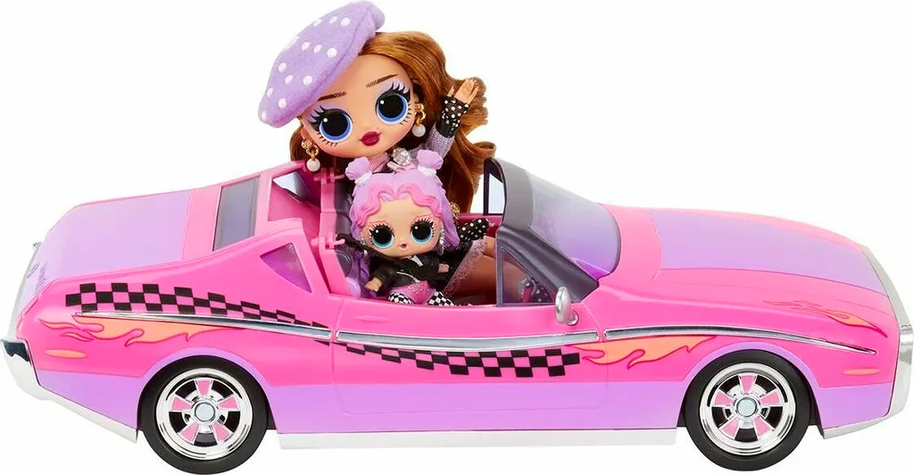 Cadeau Enfant : Voiture LOL Surprise 591771EUC Rose et Poupée Miniature