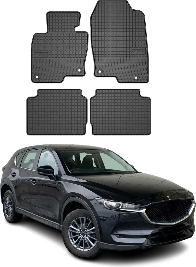 2017-2025 Mazda CX-5 KF Fußmatten Gummi Schwarz 4 tlg Produktbild 