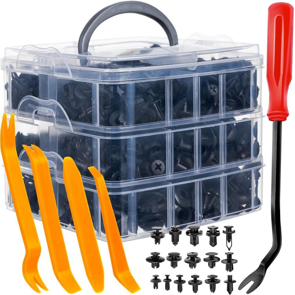 Xtrobb 24297 Car Clip Set – 620 Pieces + Puller Tool Produktbild 