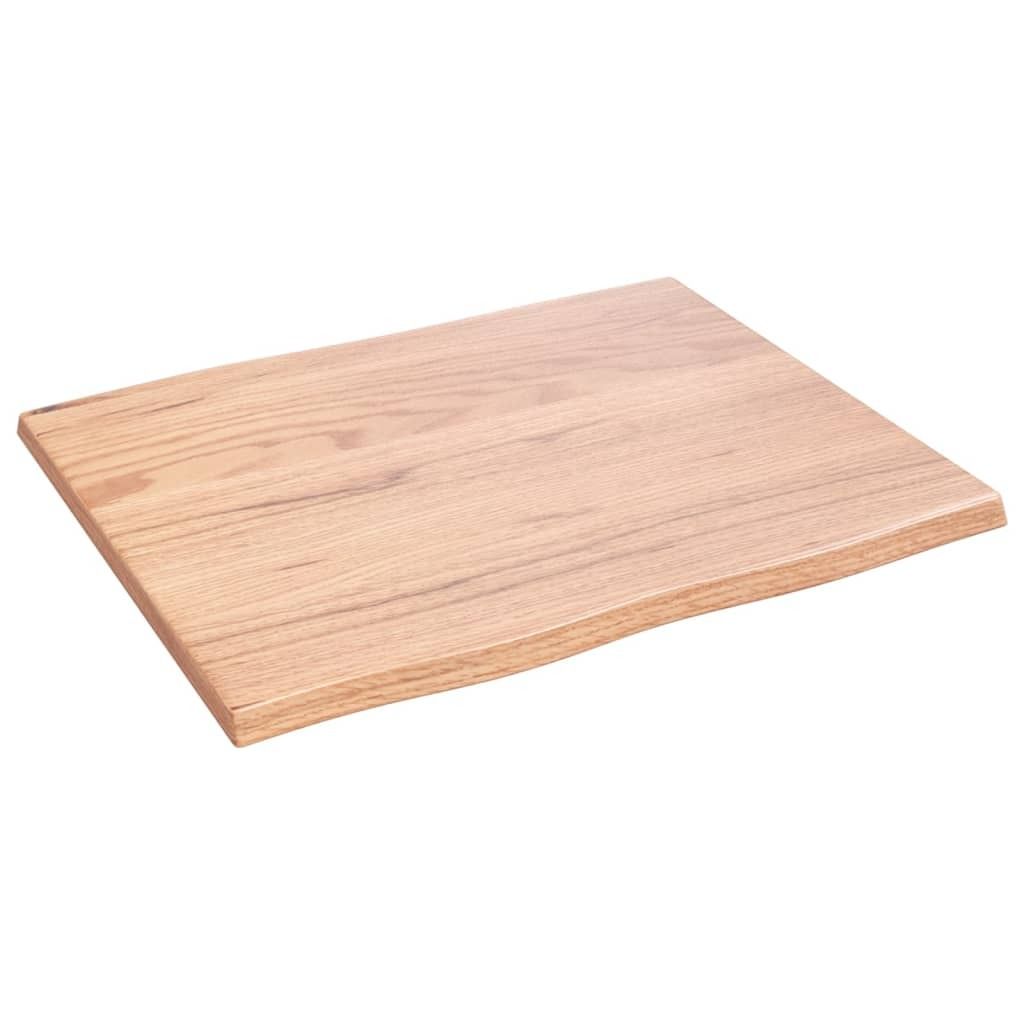 "Winterschlussverkauf "Hochwertige Tischplatte - Tischaccessoires - 60x50x2 cm Massivholz Eiche Behandelt Baumkante NeuMöbel 2186315