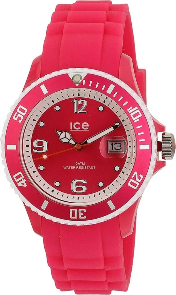 Montre en silicone rose fluo Ice-Watch SUN.NPK.U.S.13 pour Homme Femme