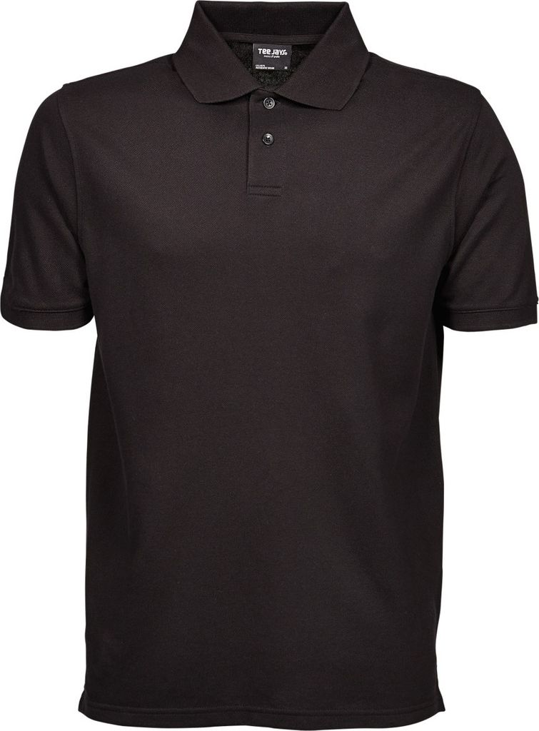 Tee Jays 1400 | Herren Heavy Poloshirt - bis 60 °C waschbar - Farbe: Black - Größe: M