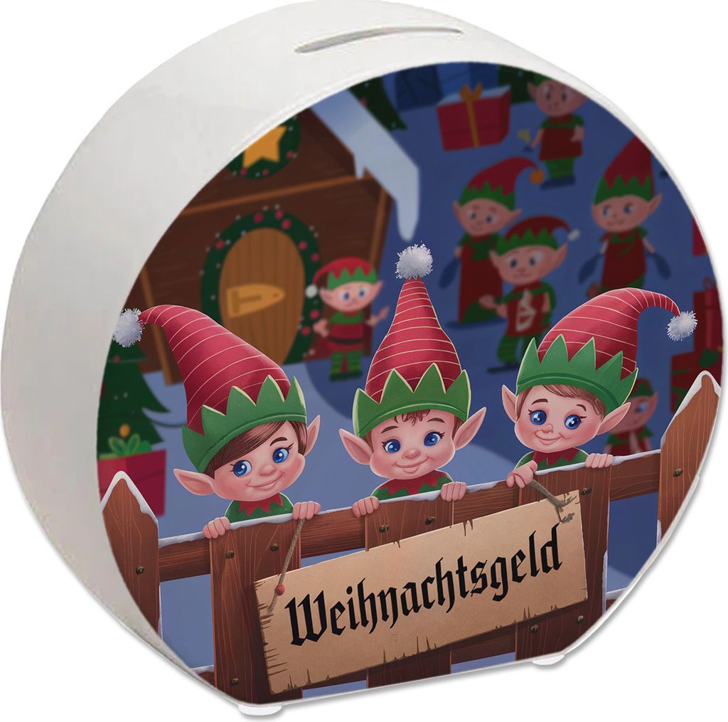 Elfen Spardose Weihnachtsgeld - Sparen mit Magie