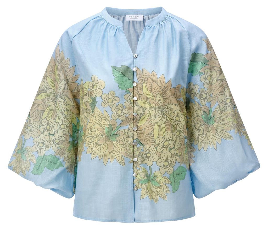 Rich & Royal Blouse with place print lagoon 36