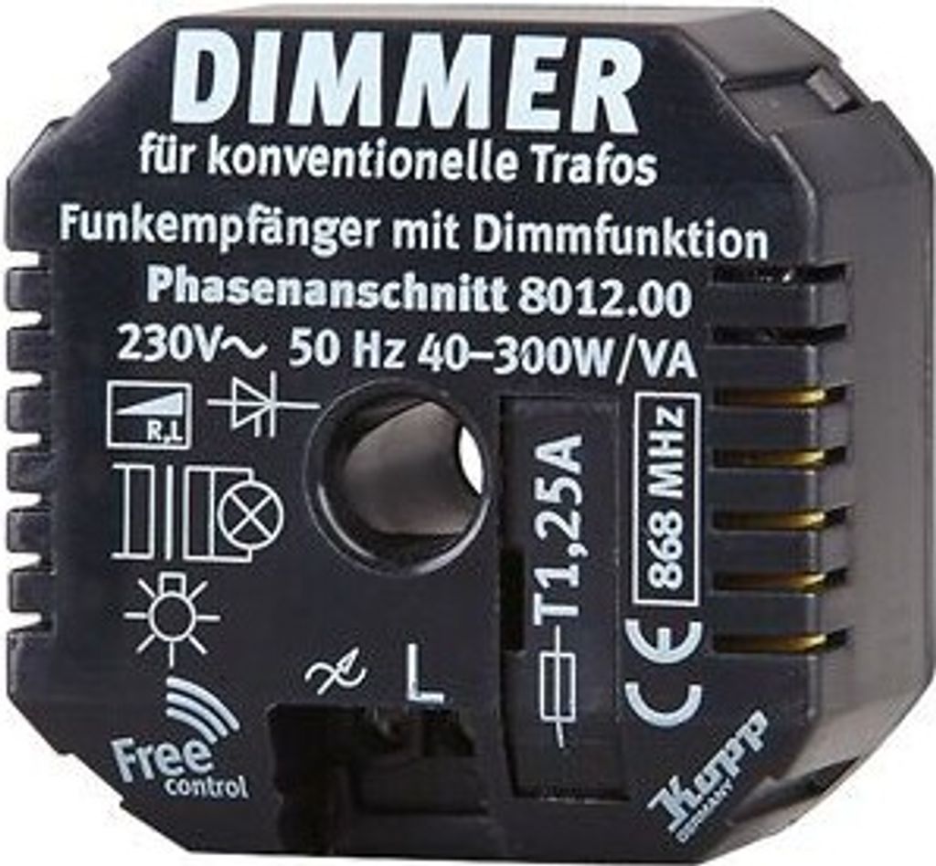 Kopp Free Control Funk-Empfänger m. Dimmfunktion konv. Produktbild 