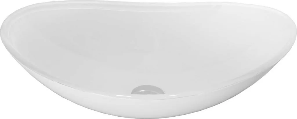 Mexen Sonia lavabo da appoggio in vetro 54 x 37 cm, bianco - 24145430