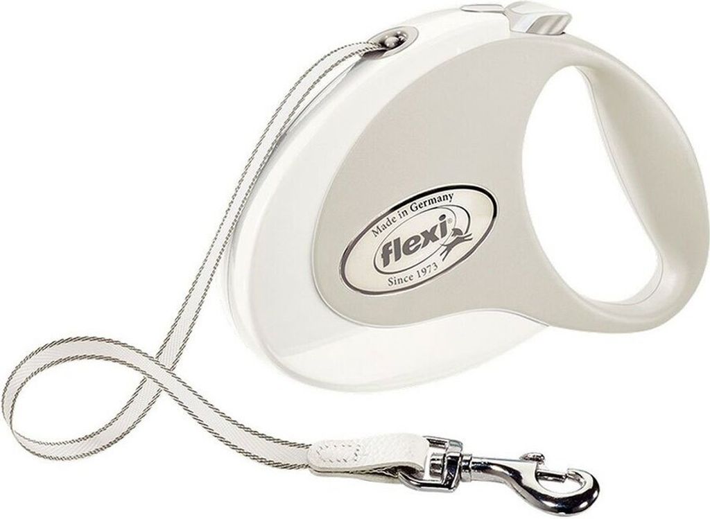 Flexi Rollleine STYLE Gurt - weiß / M Produktbild 