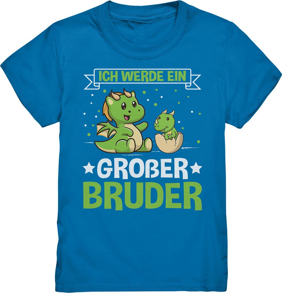 Ich werde ein Großer Bruder Dinos Shirt – Royal Blue / Produktbild 