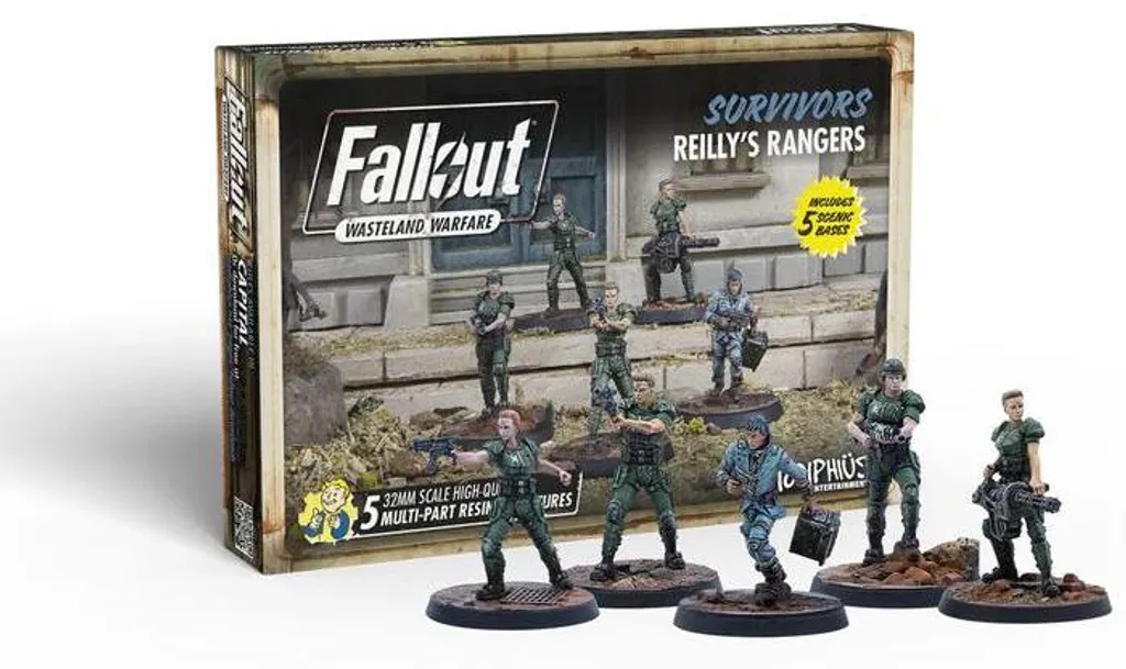 Fallout Wasteland Warfare Rangers de Reilly Modiphius figurines 32mm
