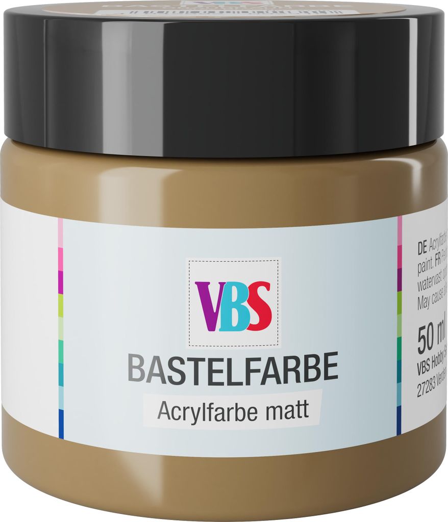 VBS Bastelfarbe matt 50ml Graubraun