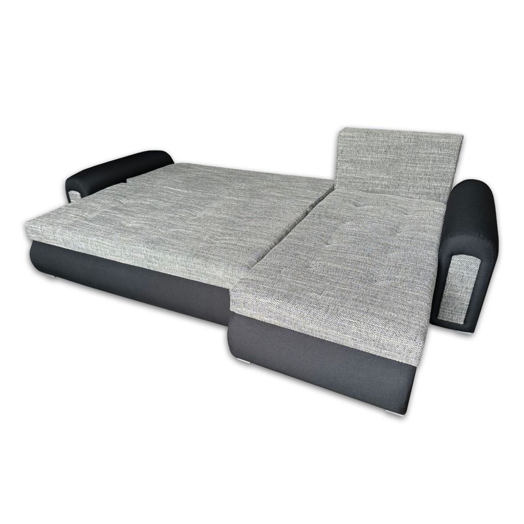 Relax-Ecksofa mit Schlaffunktion und Bettkasten in grau und Produktbild 7