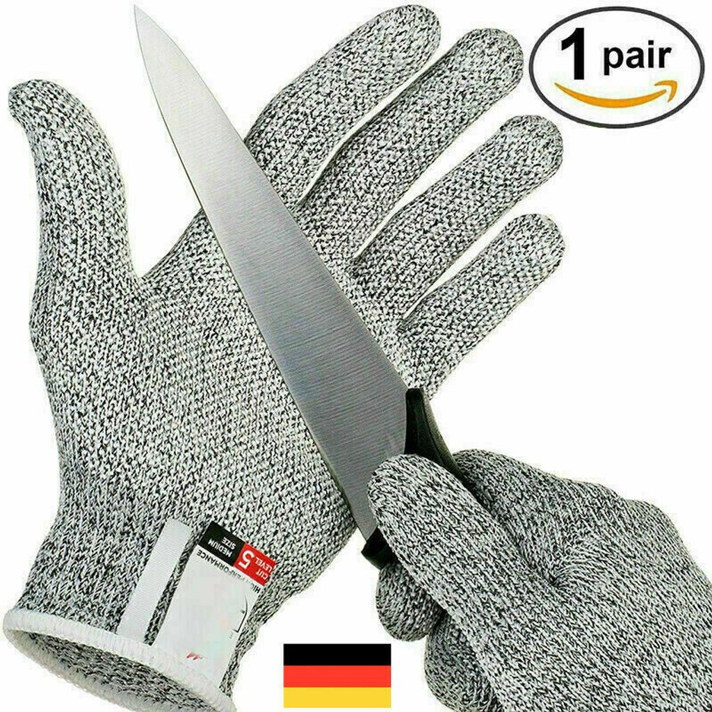 10 Paar Handschuhe für Glas Sicherheitshandschuhe Schutzhandschuhe Strickbund 