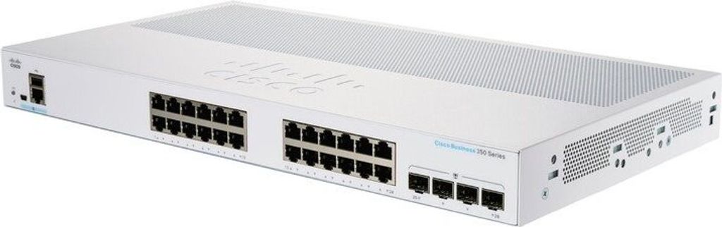 Cisco switch CBS350-24T-4G, 24xGbE RJ45, 4xSFP, fanless - Zdjęcie produktu 