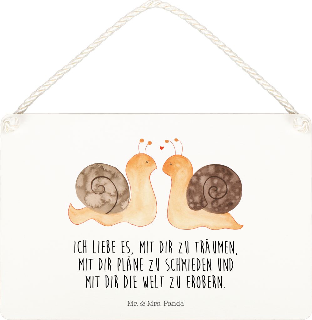 Mr. & Mrs. Panda Schild Schnecken Liebe DIN A5 - Transparent - Geschenk, wandtafel, glücklich, Verliebt, Paar, Freundin, Holzschild, Türschild, Z...