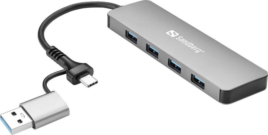 Sandberg USB-C/A auf 4xUSB 3.0 Hub