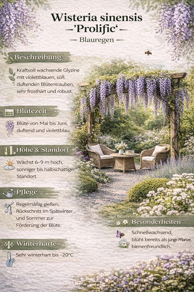 Wisteria sinensis 'Prolific' Blauregen 180200 cm