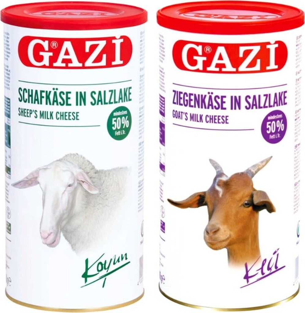 Gazi ovčí sýr a kozí sýr ve slaném nálevu 2x 800g 50% tuku Obrázek produktu 