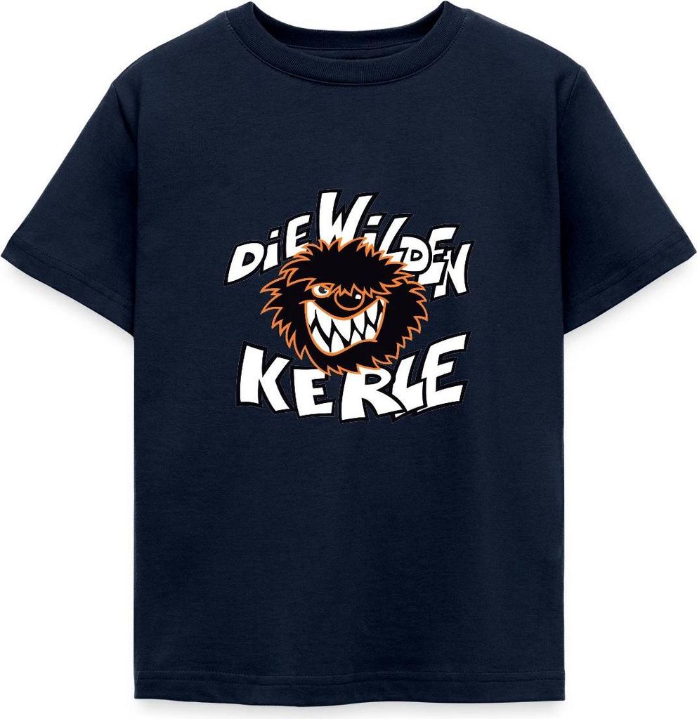 Spreadshirt Die Wilden Kerle Logo Kinder T-Shirt, 98/104 (3-4 Jahre), Navy