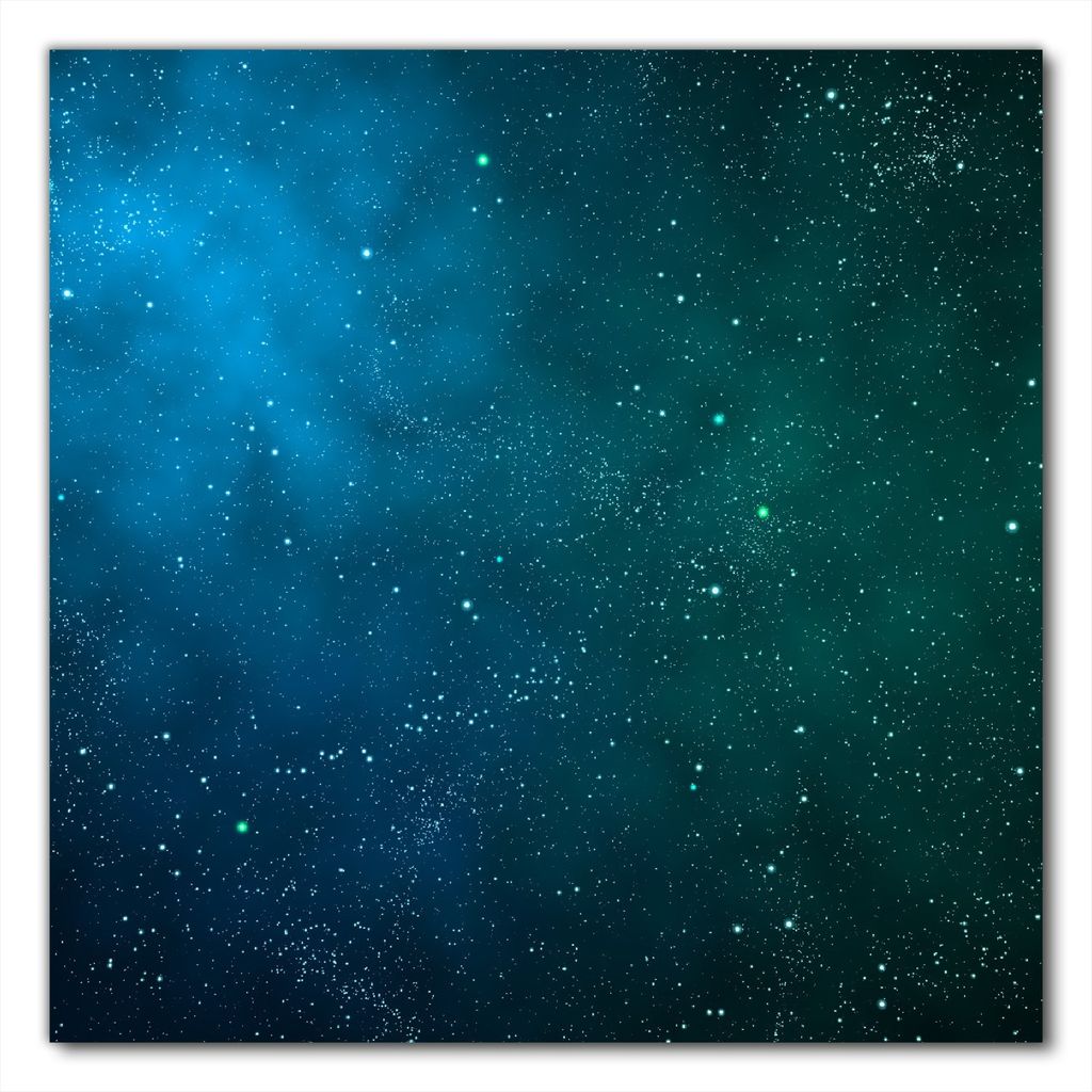 Wallario selbstklebende Möbelfolie/ Tischdecke für Innen und Außen, Größe: 100 x 100 cm - Sternenhimmel - Milchstraße und Sterne bei Nacht