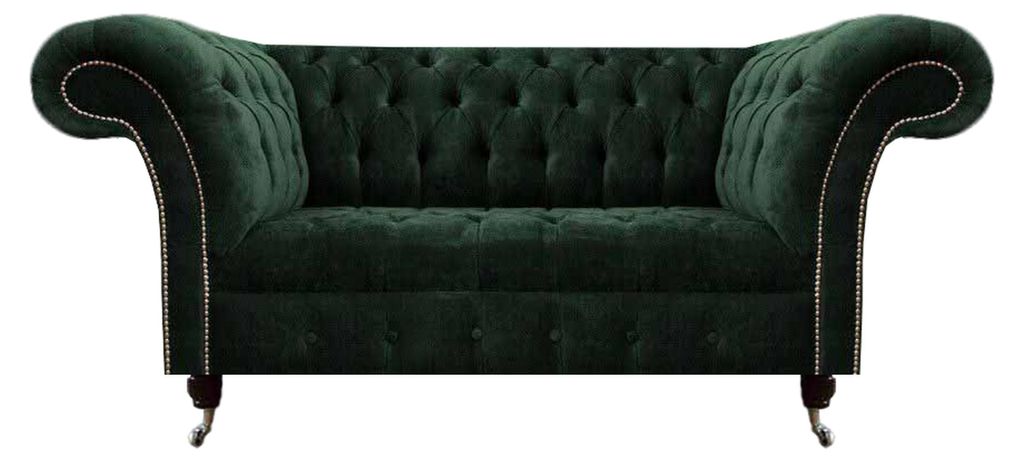 Modern Designer Polstermöbel Zweisitzer Sofa Couch Textil Chesterfield