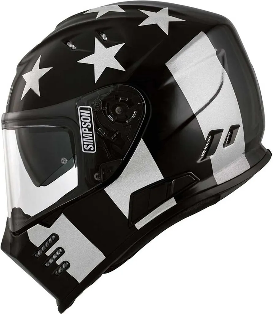 Casque Intégral Moto Simpson Venom Noir XL - Protection et Aérodynamisme