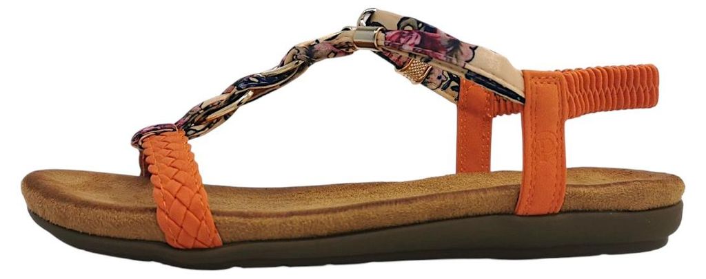 2 Go Fashion Ubah Damenschuhe Sandalette Orange Freizeit Produktbild 