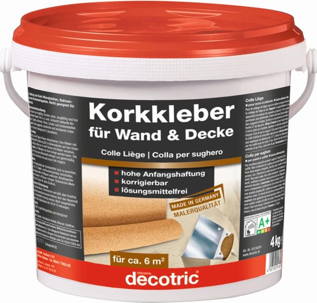 Decotric Korkkleber 4 kg Produktbild 