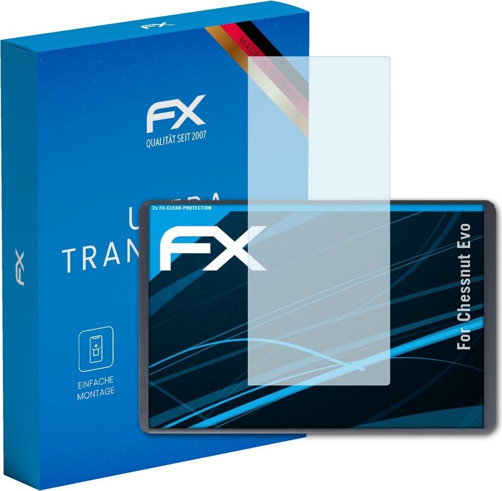 atFoliX FX-Clear 2x Schutzfolie kompatibel mit Chessnut Evo Displayschutzfolie