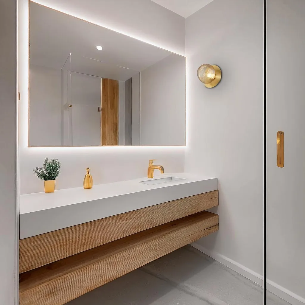 Plafonnier Milagro BOLLA GOLD 3W LED blanc chaud 3000K design doré