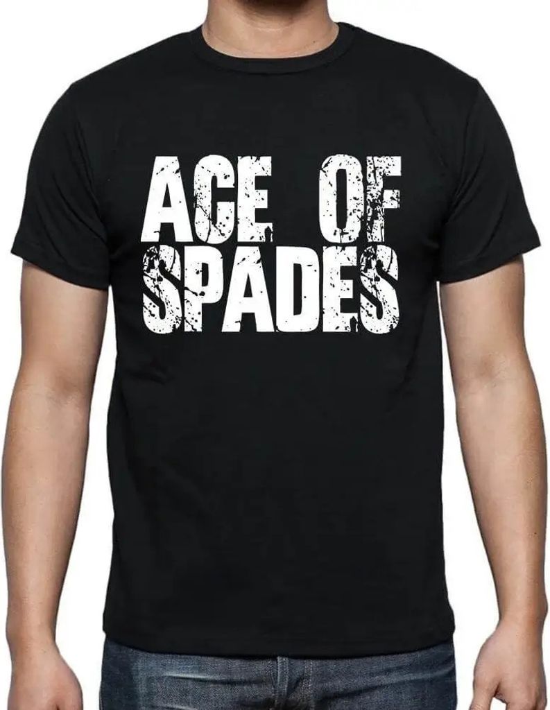 Herren Grafik T-Shirt Pik-Ass – Ace Of Spades – Öko-Verantwortlich Vintage Jahrgang Kurzarm Lustige Druck Geburtstag Geschenk Mann