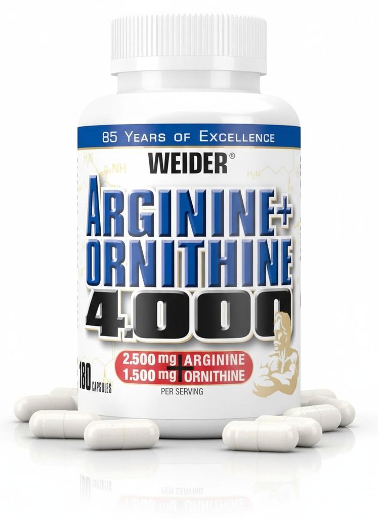 Weider Arginine + Ornithine 4.000 - 180 gélules Image du produit 