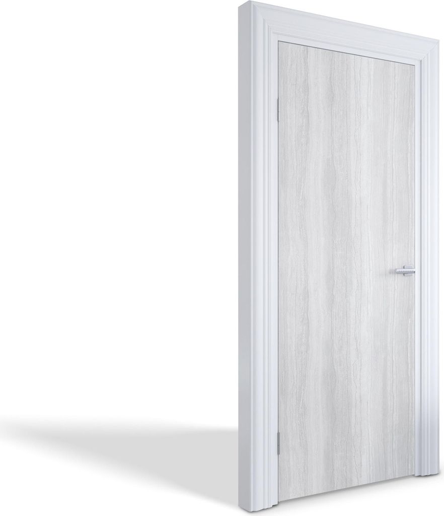 Türfolien Design Selbstklebende Wandsticker Türtapeten - Grauer Marmor - 85 x 205 cm