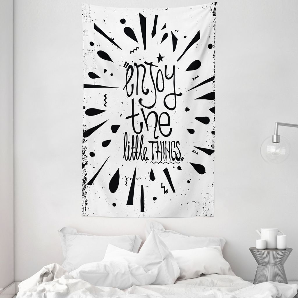 ABAKUHAUS Zitat Wandteppich und Tagesdecke, Vintage Motivationsschub aus Weiches Mikrofaser Stoff Waschbar ohne Verblassen Digitaldruck, 140 x 230 ...