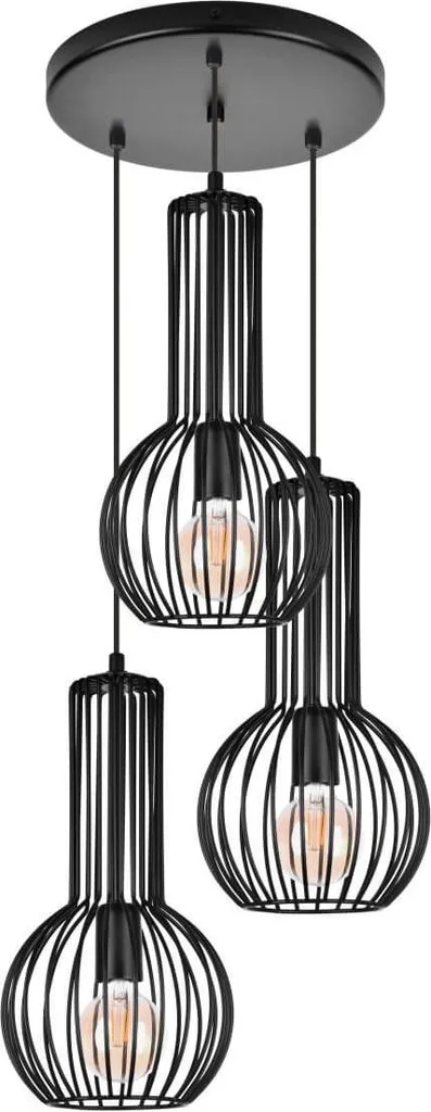 Suspension Bongo 2931/Z-B-3 Noir : Fini l'Éclairage Terne et Sombre