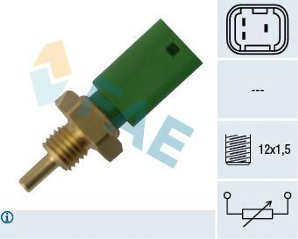 FAE 33727 Sensore temperatura liquido di raffreddamento OE 8200699074 compatibile con Clio, Modus, Twingo, Wind