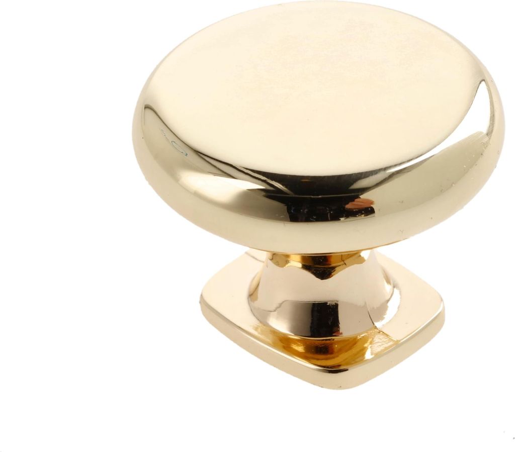 GTV - Knopf LORENA ? 3,3 cm I Möbelknöpfe mit Schrauben I Schrankknöpfe Küchenknöpfe Türknopf Schubladenknauf Griff Möbelgriffe I Messing