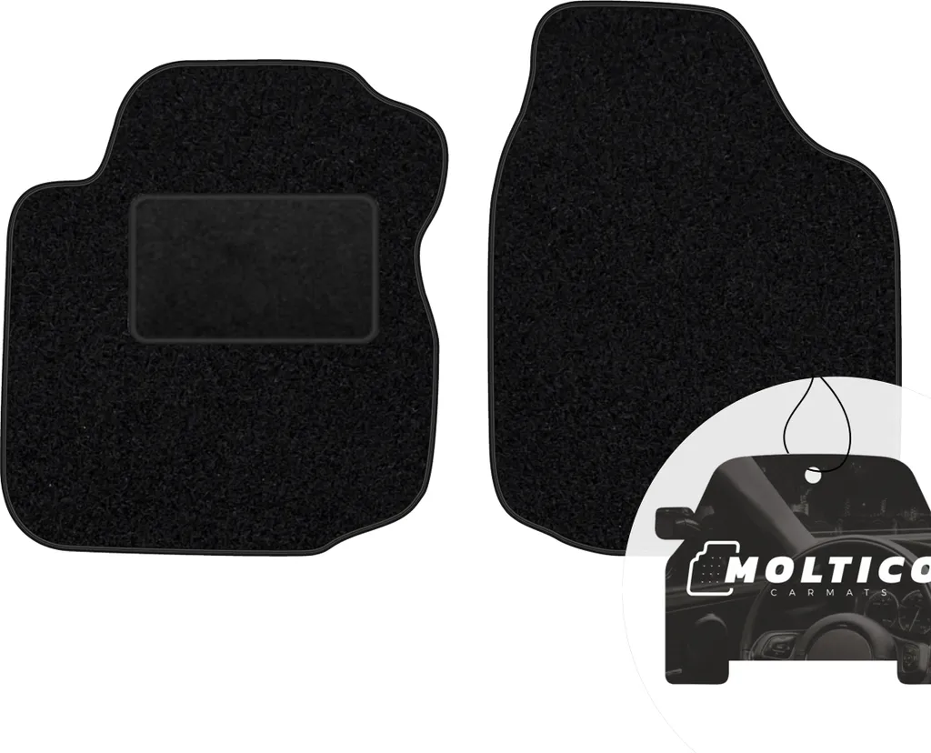 Tappetini Ford Fiesta IV 1996-1998 Velours Nero moto-MOLTICO - 2 Pezzi