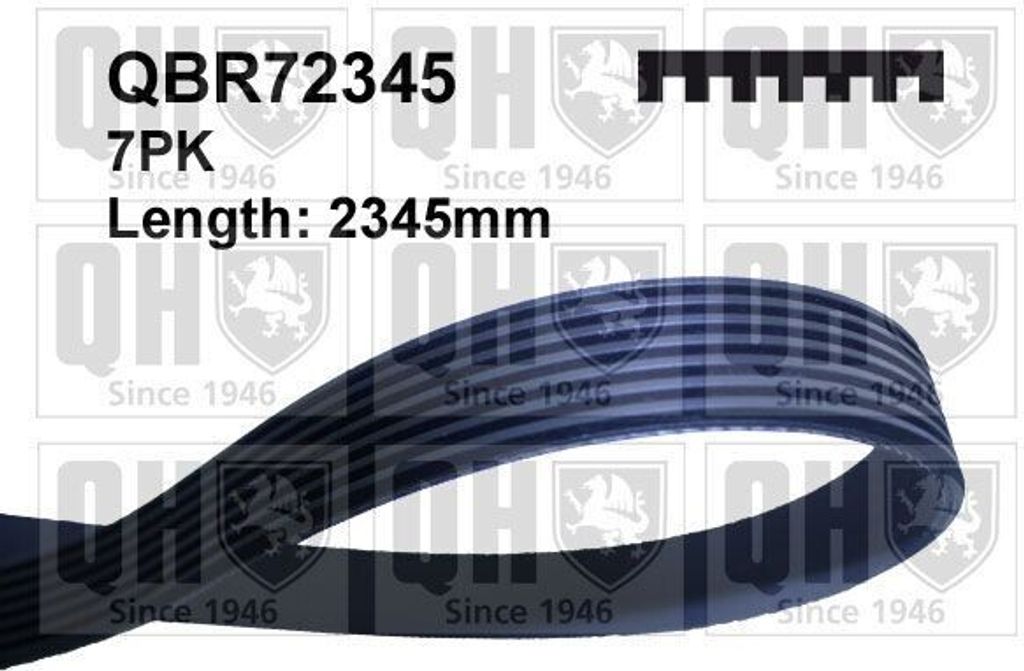 QUINTON HAZELL Keilrippenriemen 2345mm passend für MERCEDES-BENZ S-Klasse Limousine (W220) QBR72345