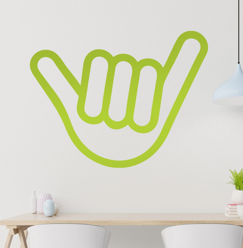 Hang Loose Wandtattoo in 6 Größen - Wandaufkleber Wall Sticker - Dekoration, Küche, Wohnzimmer, Schlafzimmer, Badezimmer