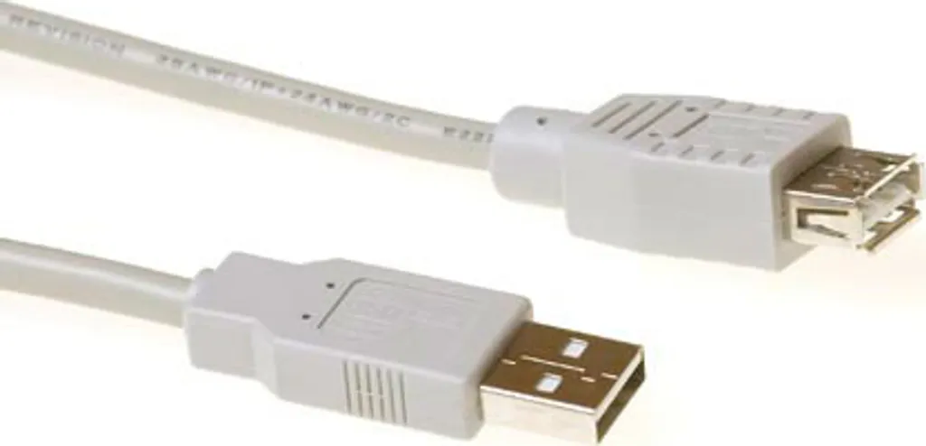 Rallonge USB 2.0 mâle-mâle type A de 3 mètres ACT SB2203 Ivoire Pro