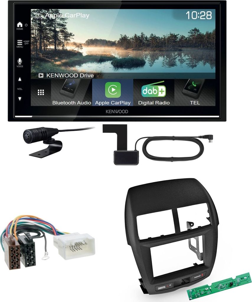 Kenwood DMX7722DABS Android Auto CarPlay Einbauset für Mitsubishi ASX bis 2014