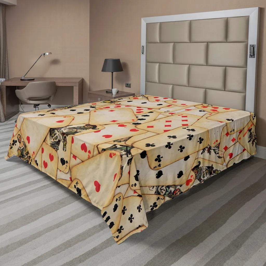 Drap Plat Microfibre Confortable Design Cartes Anciennes 244x205 cm