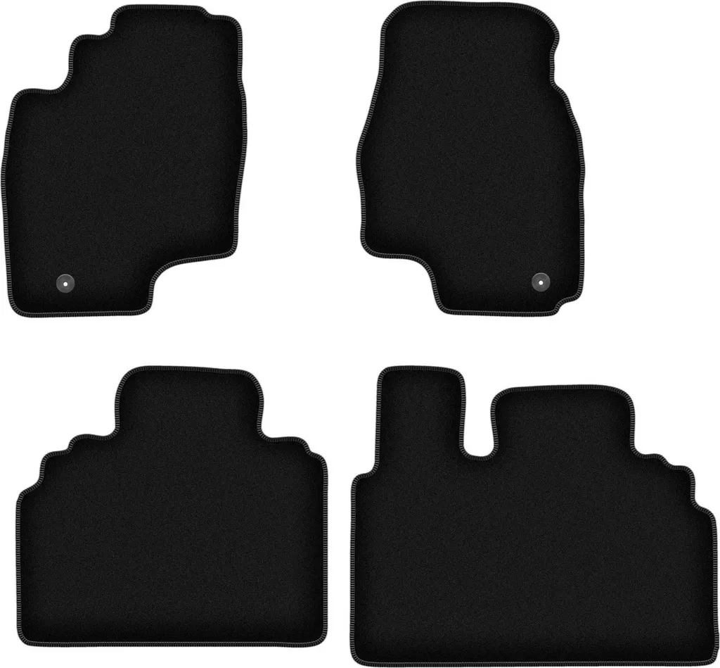 Set 4 Tappetini Neri Velluto Toyota Previa II 00-05 con Fissaggi