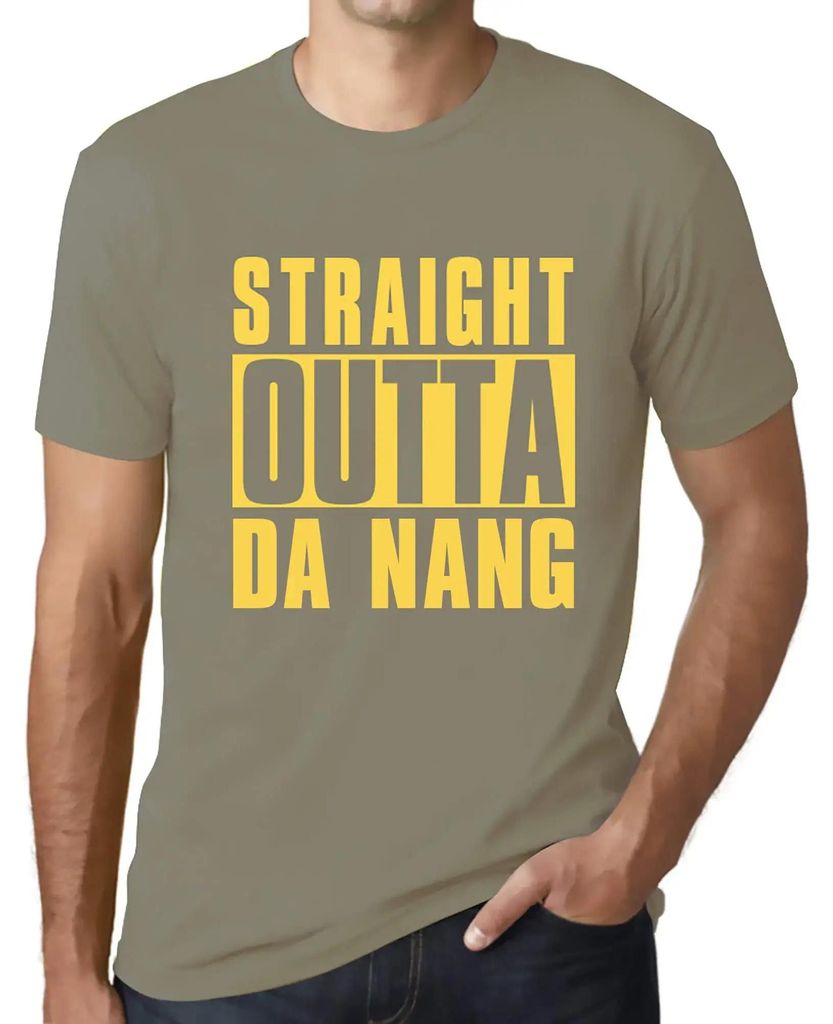 Herren Grafik T-Shirt Direkt aus Da Nang – Straight Outta Da Nang – Öko-Verantwortlich Vintage Jahrgang Kurzarm Lustige Druck Geburtstag Gesch...
