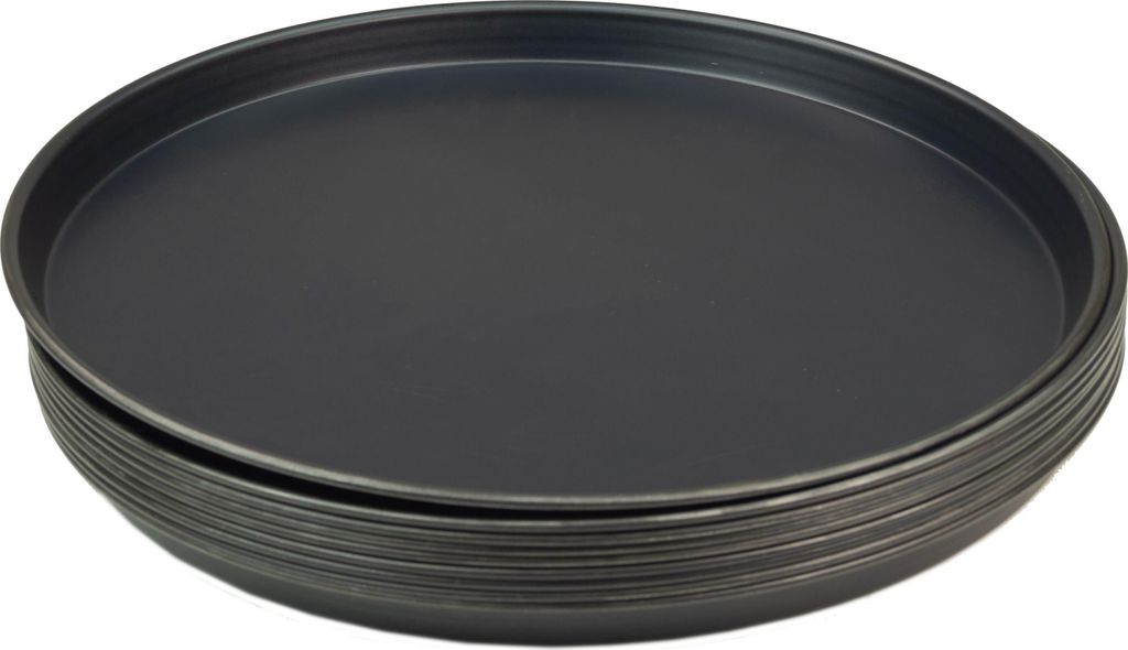 10 Stück Pizzablech rund aus Blaublech Ø 40cm schwere Profiqualität