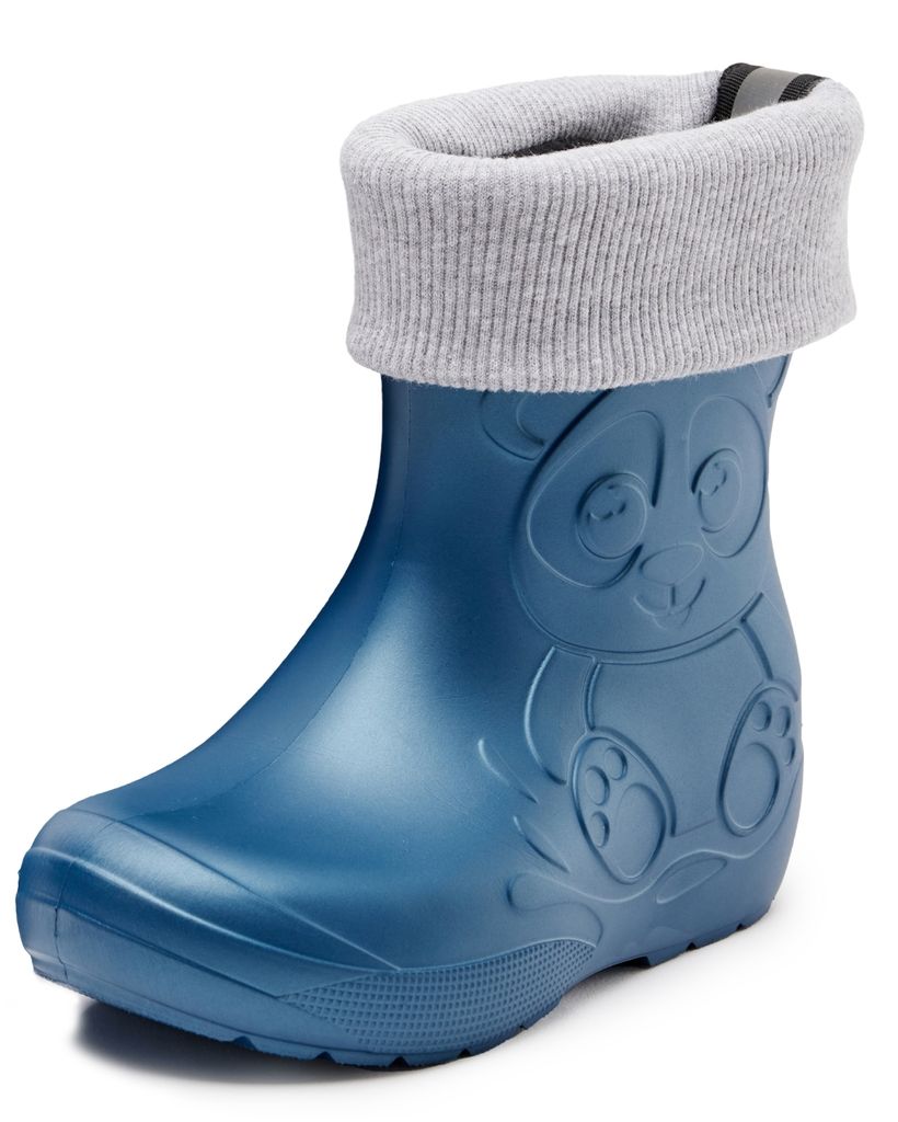 Ladeheid Kinder Federleichte Gummistiefel Thermo mit Fütterung LA-CA-Panda249(Metallisches Blau-2, 30/31).